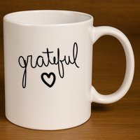 Grateful Heart Cute Gift 11oz C Handle Ceramic Mug