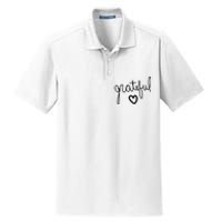 Grateful Heart Cute Gift Dry Zone Grid Polo