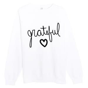 Grateful Heart Cute Gift Premium Crewneck Sweatshirt