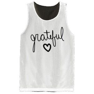 Grateful Heart Cute Gift Mesh Reversible Basketball Jersey Tank