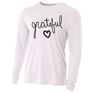 Grateful Heart Cute Gift Cooling Performance Long Sleeve Crew