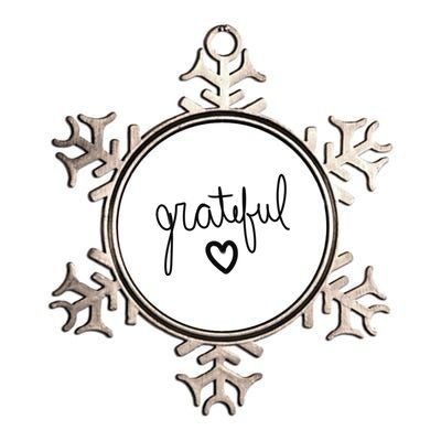 Grateful Heart Cute Gift Metallic Star Ornament