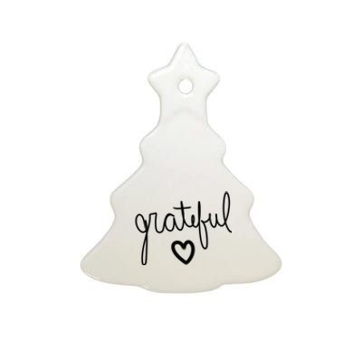 Grateful Heart Cute Gift Ceramic Tree Ornament