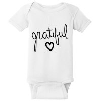 Grateful Heart Cute Gift Baby Bodysuit
