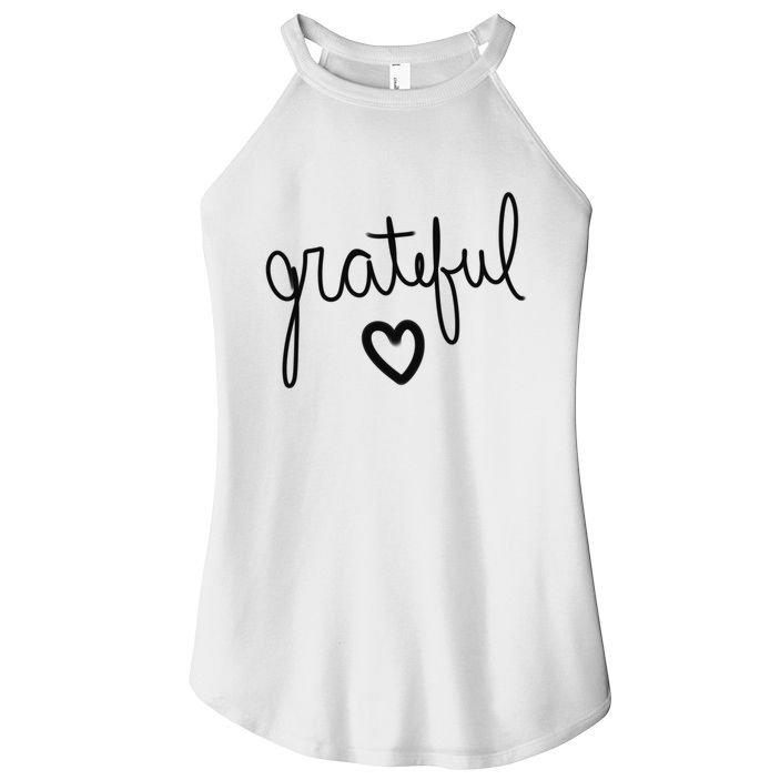 Grateful Heart Cute Gift Women's Perfect Tri Rocker Tank