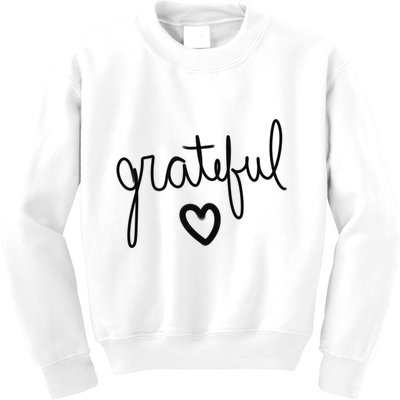 Grateful Heart Cute Gift Kids Sweatshirt