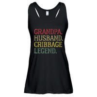 Grandpa Husband Cribbage Legend Vintage Cribbage Board Game Ladies Essential Flowy Tank