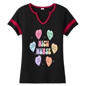 Groovy Heart Candy Nicu Nurse Valentines Day Ladies Halftime Notch Neck Tee