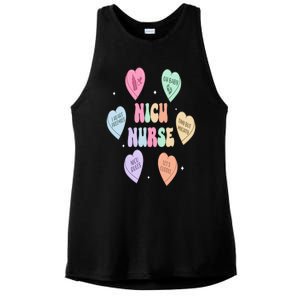 Groovy Heart Candy Nicu Nurse Valentines Day Ladies PosiCharge Tri-Blend Wicking Tank