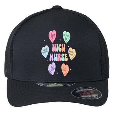 Groovy Heart Candy Nicu Nurse Valentines Day Flexfit Unipanel Trucker Cap