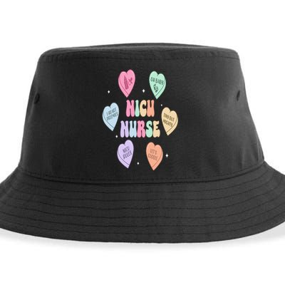 Groovy Heart Candy Nicu Nurse Valentines Day Sustainable Bucket Hat