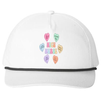 Groovy Heart Candy Nicu Nurse Valentines Day Snapback Five-Panel Rope Hat