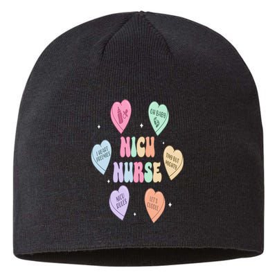 Groovy Heart Candy Nicu Nurse Valentines Day Sustainable Beanie