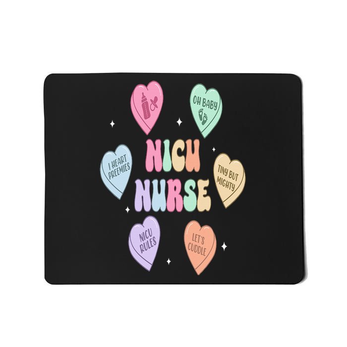 Groovy Heart Candy Nicu Nurse Valentines Day Mousepad