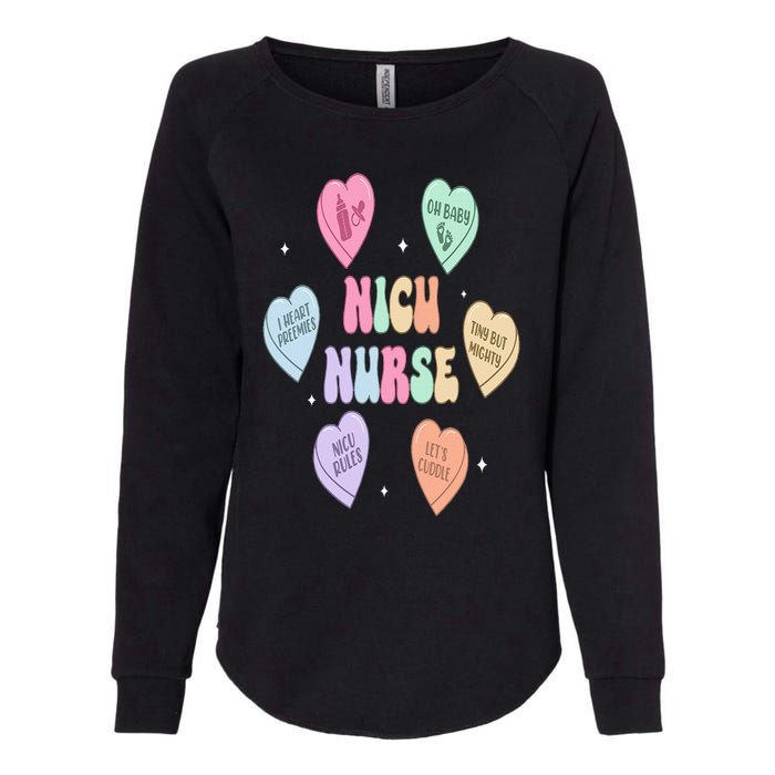 Groovy Heart Candy Nicu Nurse Valentines Day Womens California Wash Sweatshirt