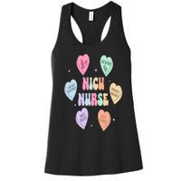 Groovy Heart Candy Nicu Nurse Valentines Day Women's Racerback Tank