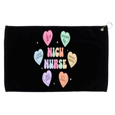 Groovy Heart Candy Nicu Nurse Valentines Day Grommeted Golf Towel