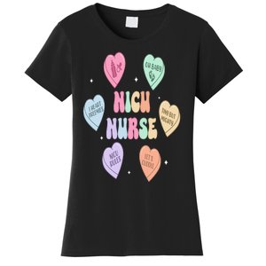 Groovy Heart Candy Nicu Nurse Valentines Day Women's T-Shirt