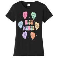 Groovy Heart Candy Nicu Nurse Valentines Day Women's T-Shirt