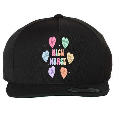 Groovy Heart Candy Nicu Nurse Valentines Day Wool Snapback Cap