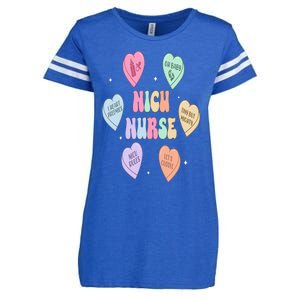 Groovy Heart Candy Nicu Nurse Valentines Day Enza Ladies Jersey Football T-Shirt