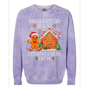 Gingerbread House Construction Crew Decorating Baking Xmas Colorblast Crewneck Sweatshirt