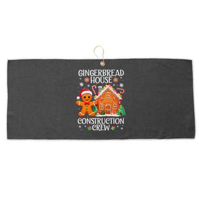 Gingerbread House Construction Crew Decorating Baking Xmas Large Microfiber Waffle Golf Towel