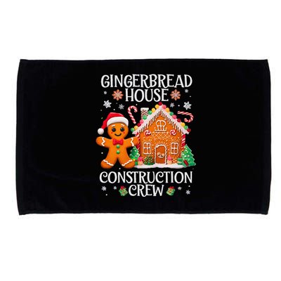 Gingerbread House Construction Crew Decorating Baking Xmas Microfiber Hand Towel