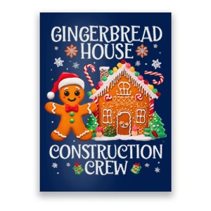 Gingerbread House Construction Crew Decorating Baking Xmas Poster