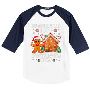 Gingerbread House Construction Crew Decorating Baking Xmas Baseball Sleeve Shirt