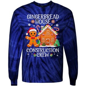 Gingerbread House Construction Crew Decorating Baking Xmas Tie-Dye Long Sleeve Shirt