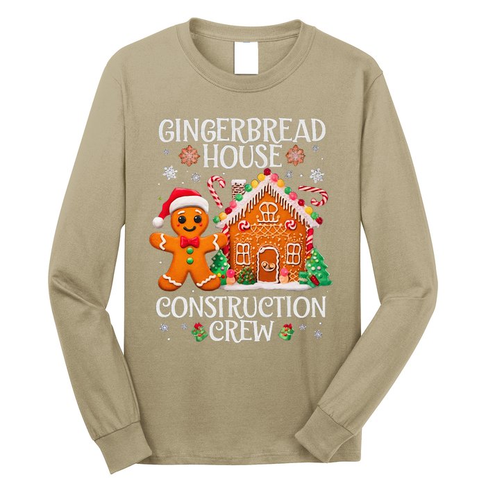 Gingerbread House Construction Crew Decorating Baking Xmas Long Sleeve Shirt