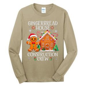 Gingerbread House Construction Crew Decorating Baking Xmas Tall Long Sleeve T-Shirt