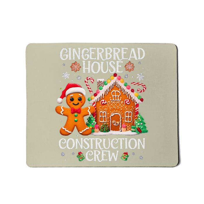 Gingerbread House Construction Crew Decorating Baking Xmas Mousepad