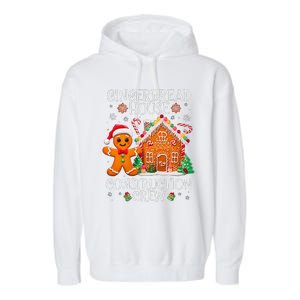 Gingerbread House Construction Crew Decorating Baking Xmas Garment-Dyed Fleece Hoodie