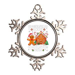 Gingerbread House Construction Crew Decorating Baking Xmas Metallic Star Ornament