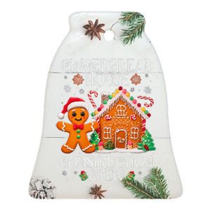 Gingerbread House Construction Crew Decorating Baking Xmas Ceramic Bell Ornament