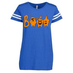 Group Halloween Costume Teeth Booo Pumpkin Witch Ghost Funny Cute Gift Enza Ladies Jersey Football T-Shirt