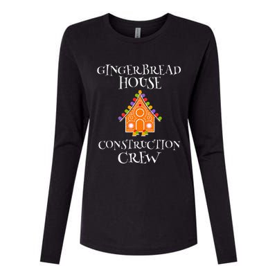 Gingerbread House Construction Crew Decorating Baking Xmas  Womens Cotton Relaxed Long Sleeve T-Shirt