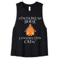 Gingerbread House Construction Crew Decorating Baking Xmas  Women's Racerback Cropped Tank