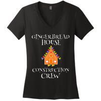 Gingerbread House Construction Crew Decorating Baking Xmas  Women's V-Neck T-Shirt