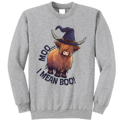 Ghost Highland Cow Moo I Mean Boo Pumpkin Funny Halloween Sweatshirt