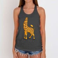 Giraffe Halloween Costume Cool Animal Dressup Gift Women's Knotted Racerback Tank