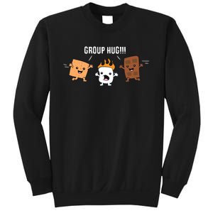 Group Hug Camping Campfire Chocolate Marshmallow SMores Sweatshirt