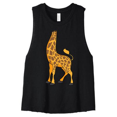 Giraffe Halloween Costume Cool Animal DressUp Gift Women's Racerback Cropped Tank