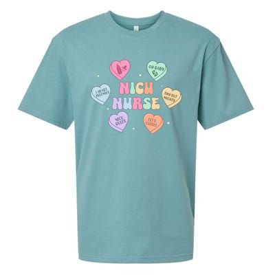 Groovy Heart Candy Nicu Nurse Valentines Day Sueded Cloud Jersey T-Shirt