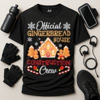 Gingerbread House Construction Crew Gingerbread Cooling Performance Crew T-Shirt