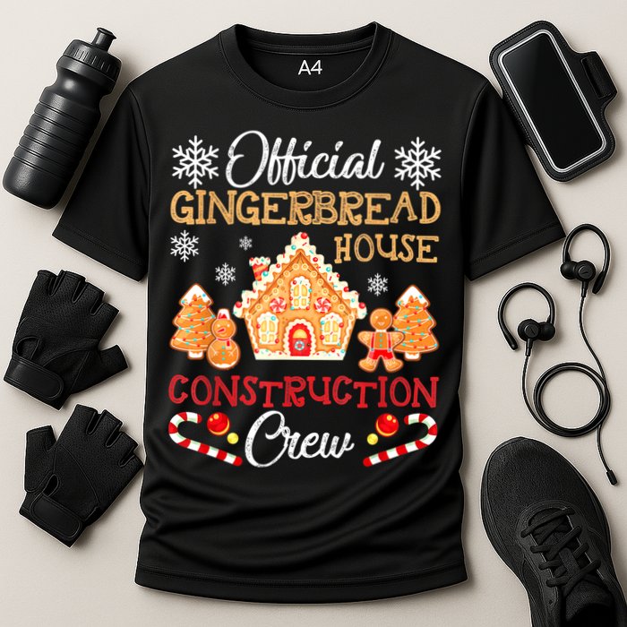 Gingerbread House Construction Crew Gingerbread Cooling Performance Crew T-Shirt