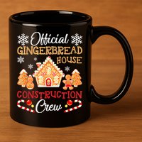 Gingerbread House Construction Crew Gingerbread 11oz C Handle Ceramic Mug