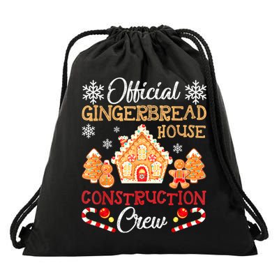 Gingerbread House Construction Crew Gingerbread Drawstring Bag
